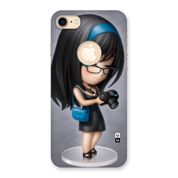 Girl With Camera Back Case for iPhone 8 Logo Cut