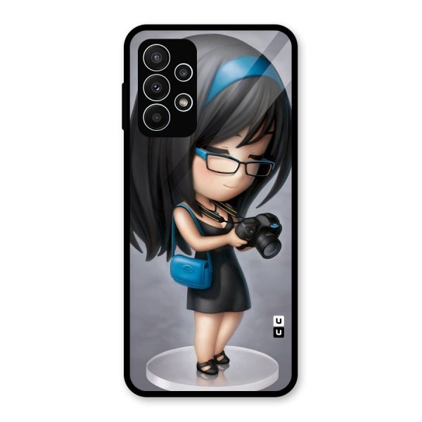 Girl With Camera Glass Back Case for Galaxy A23