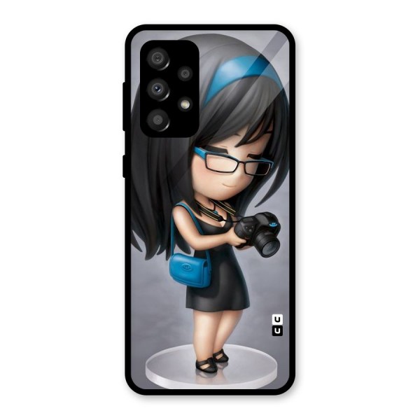 Girl With Camera Glass Back Case for Galaxy A32