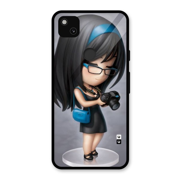 Girl With Camera Glass Back Case for Google Pixel 4a