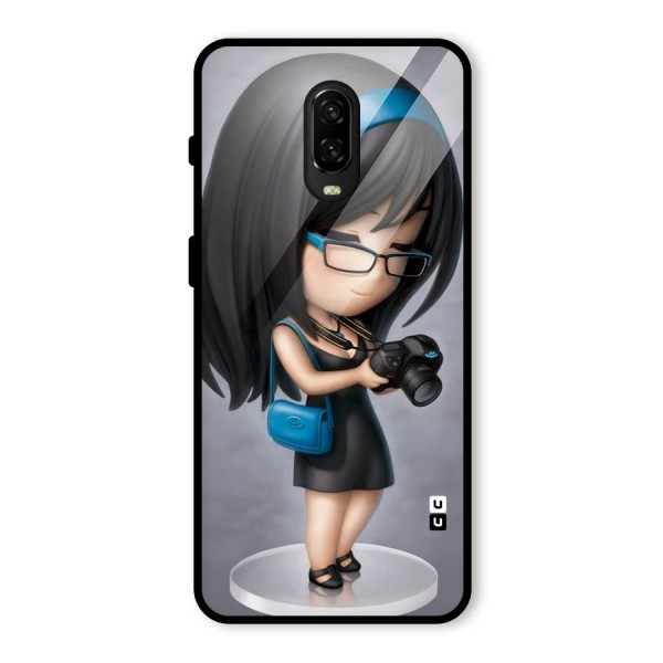 Girl With Camera Glass Back Case for OnePlus 6T