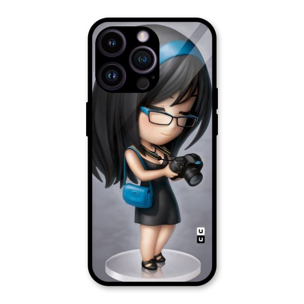 Girl With Camera Glass Back Case for iPhone 14 Pro Max