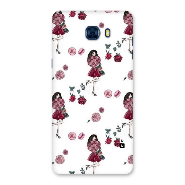 Girl With Flowers Back Case for Galaxy C7 Pro