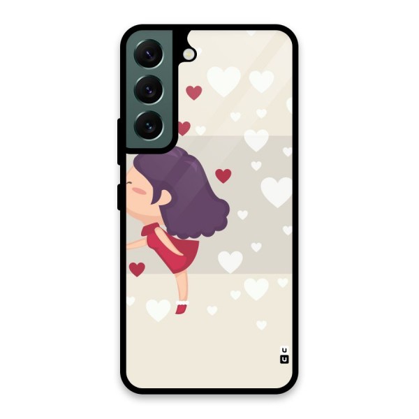 Girl in Love Glass Back Case for Galaxy S22 5G