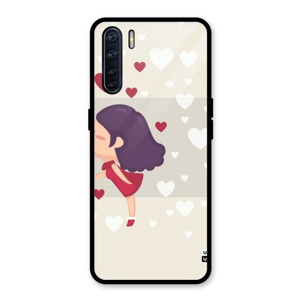 Girl in Love Glass Back Case for Oppo F15