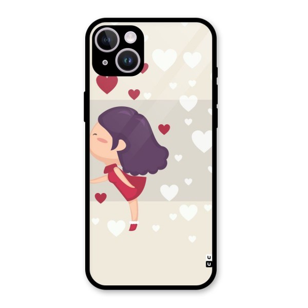 Girl in Love Glass Back Case for iPhone 14 Plus