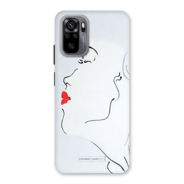 Girl in Red Lipstick Back Case for Redmi Note 10