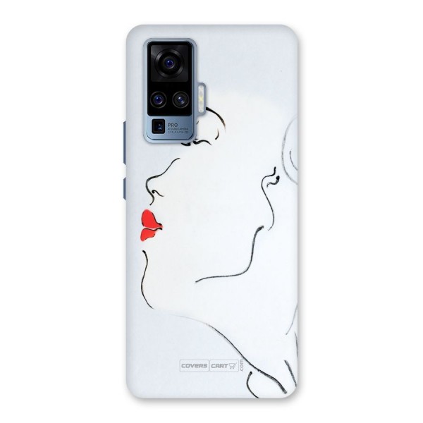 Girl in Red Lipstick Back Case for Vivo X50 Pro