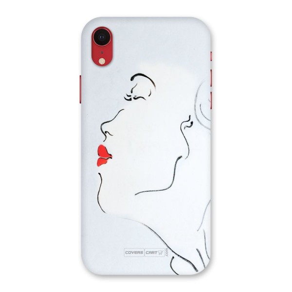 Girl in Red Lipstick Back Case for iPhone XR