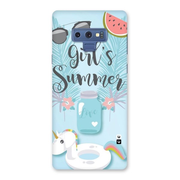 Girls Summer Back Case for Galaxy Note 9