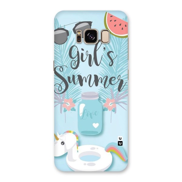 Girls Summer Back Case for Galaxy S8