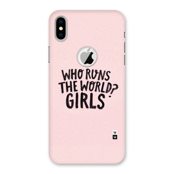 Girls World Back Case for iPhone XS Logo Cut