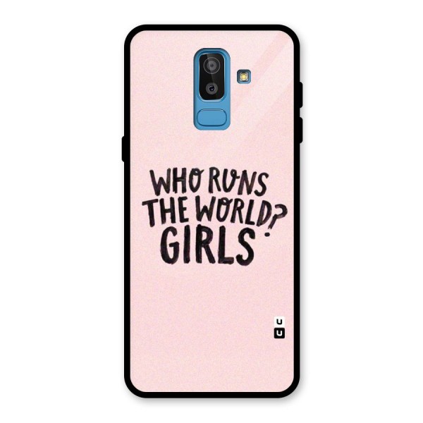 Girls World Glass Back Case for Galaxy J8