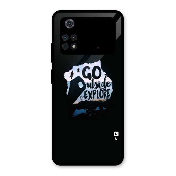 Go Outside Glass Back Case for Poco M4 Pro 4G