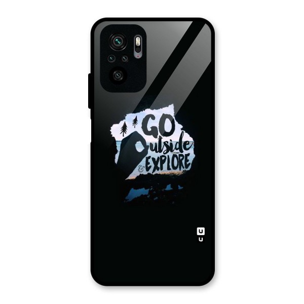 Go Outside Glass Back Case for Redmi Note 11 SE