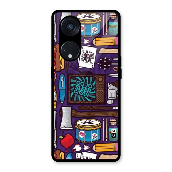 Go To Sleep Glass Back Case for Reno8 T 5G