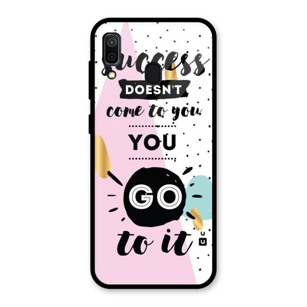 Go To Success Glass Back Case for Galaxy A30