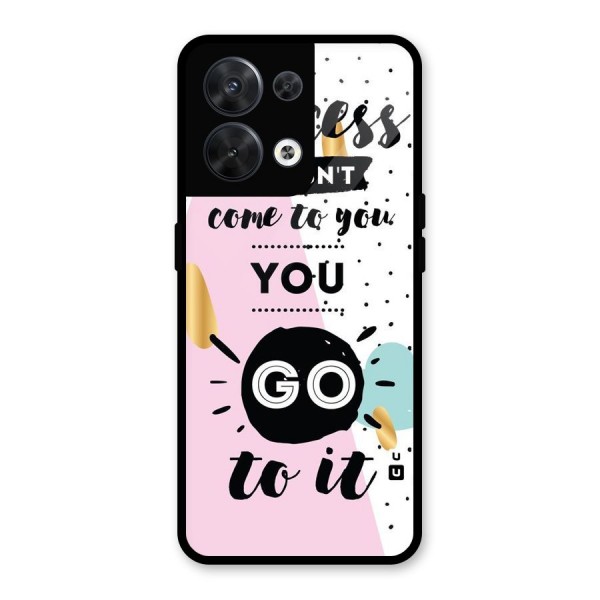 Go To Success Glass Back Case for Oppo Reno8 5G