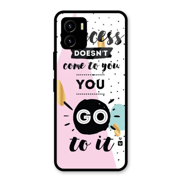 Go To Success Glass Back Case for Vivo Y15s