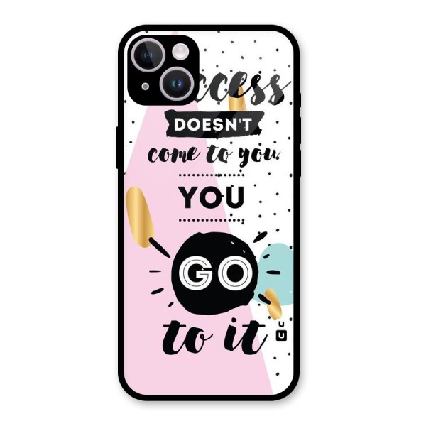 Go To Success Glass Back Case for iPhone 14 Plus