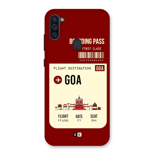 Goa Boarding Pass Back Case for Galaxy M11