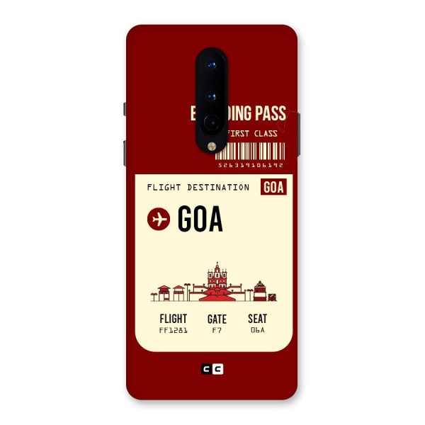 Goa Boarding Pass Back Case for OnePlus 8