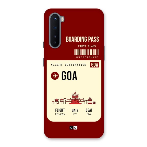 Goa Boarding Pass Back Case for OnePlus Nord