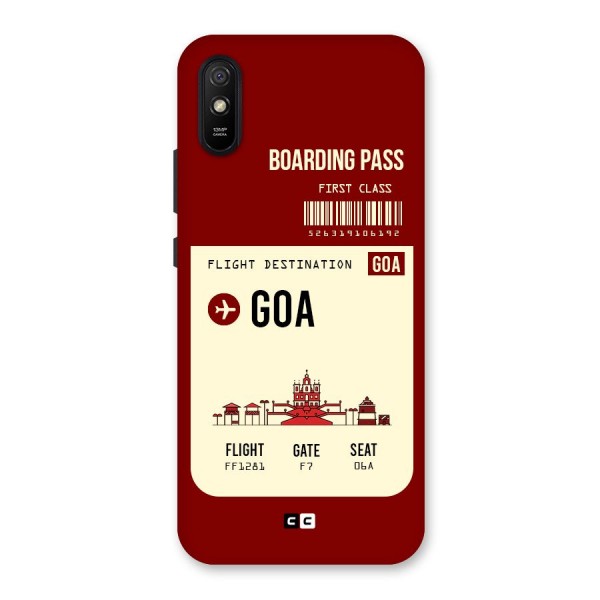 Goa Boarding Pass Back Case for Redmi 9i