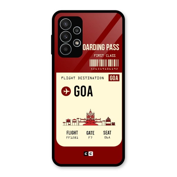 Goa Boarding Pass Glass Back Case for Galaxy A23