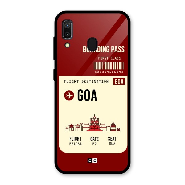 Goa Boarding Pass Glass Back Case for Galaxy A30