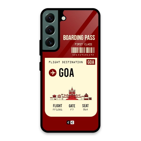 Goa Boarding Pass Glass Back Case for Galaxy S22 5G