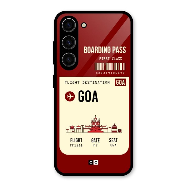 Goa Boarding Pass Glass Back Case for Galaxy S23