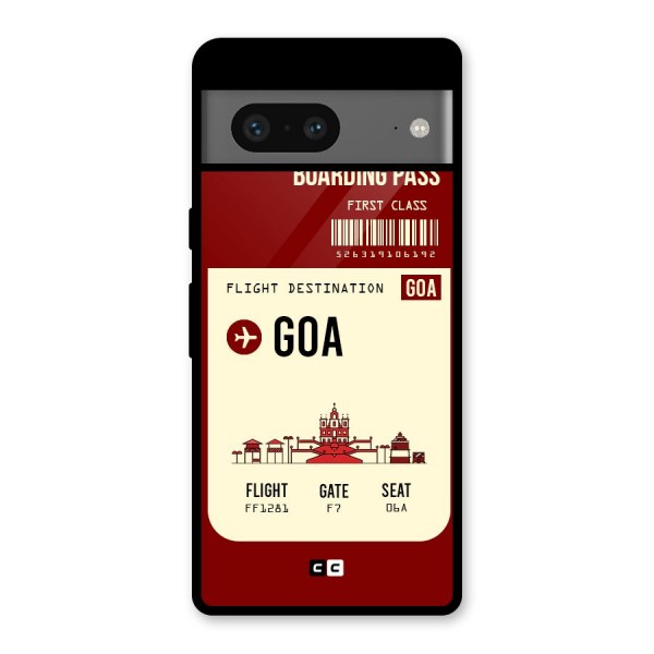 Goa Boarding Pass Glass Back Case for Google Pixel 7