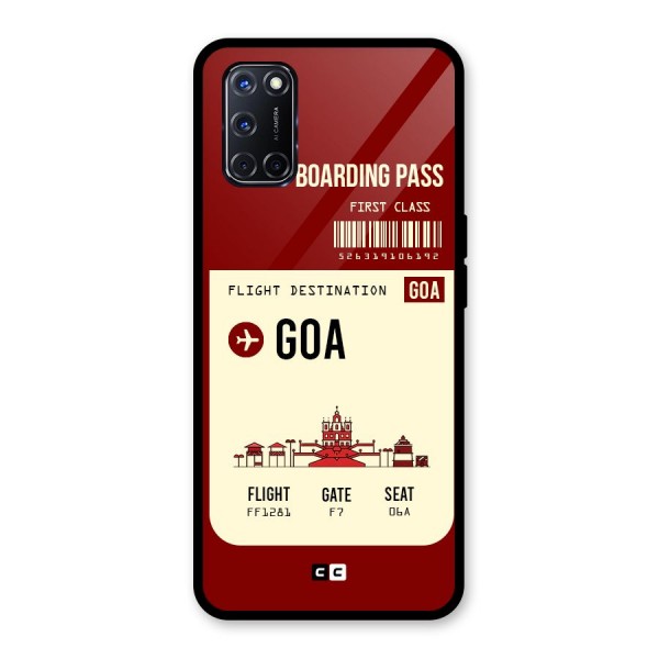 Goa Boarding Pass Glass Back Case for Oppo A52