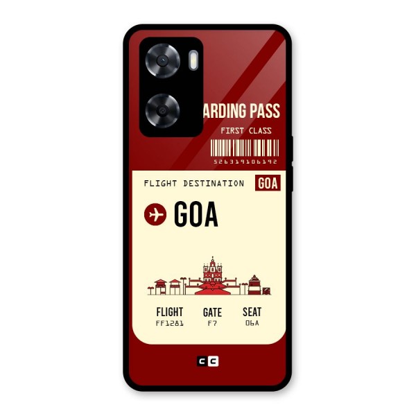 Goa Boarding Pass Glass Back Case for Oppo A57 2022