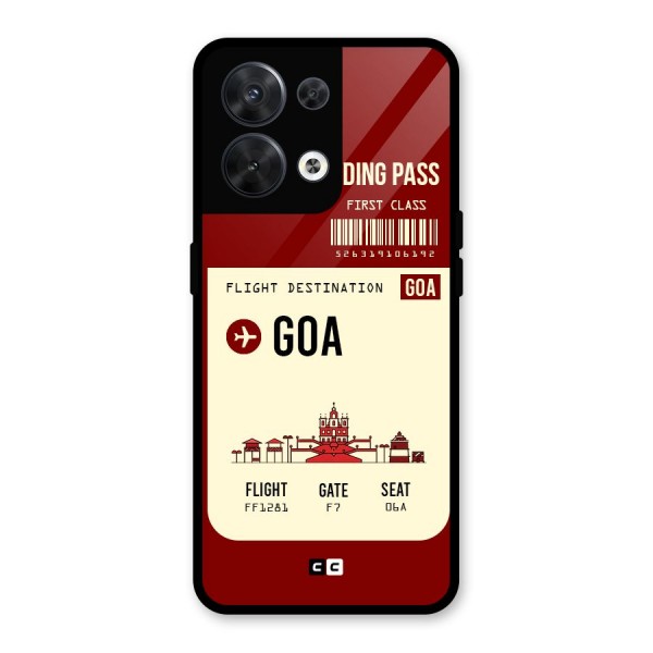 Goa Boarding Pass Glass Back Case for Oppo Reno8 5G