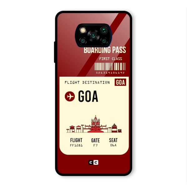 Goa Boarding Pass Glass Back Case for Poco X3 Pro