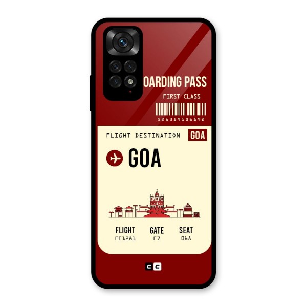 Goa Boarding Pass Glass Back Case for Redmi Note 11