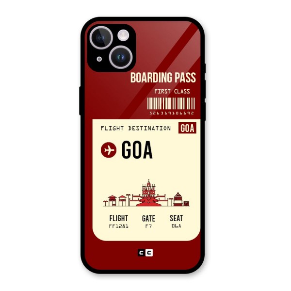 Goa Boarding Pass Glass Back Case for iPhone 14 Plus