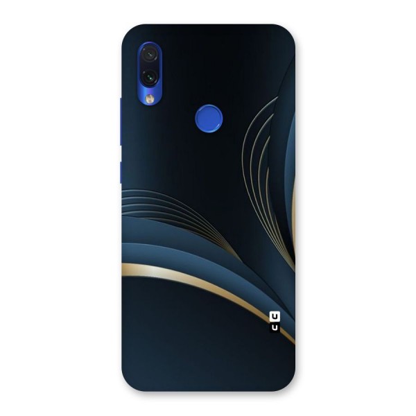 Gold Blue Beauty Back Case for Redmi Note 7