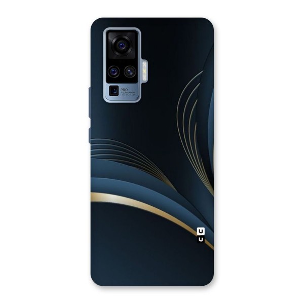 Gold Blue Beauty Back Case for Vivo X50 Pro