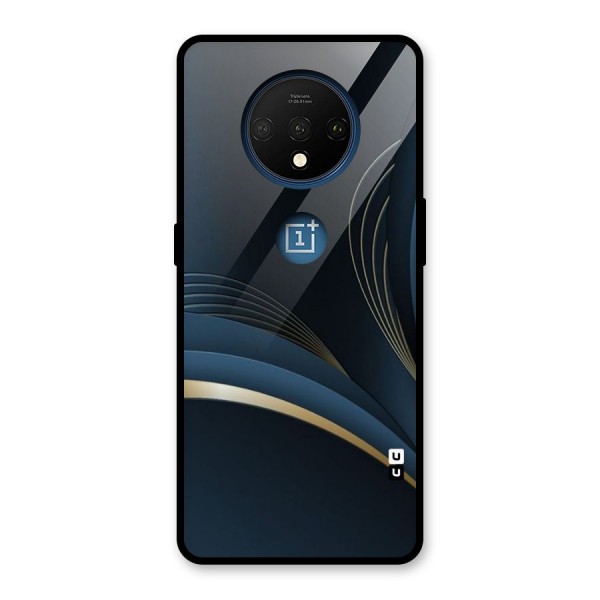 Gold Blue Beauty Glass Back Case for OnePlus 7T