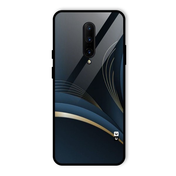 Gold Blue Beauty Glass Back Case for OnePlus 7 Pro