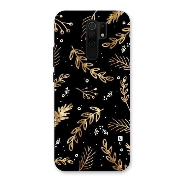 Gold Palm Leaves Back Case for Redmi 9 Prime