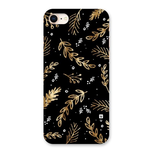 Gold Palm Leaves Back Case for iPhone 8