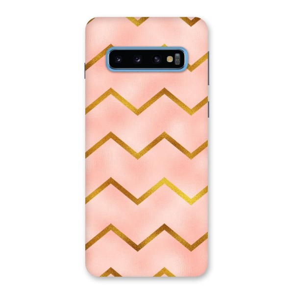 Gold Pink Pattern Back Case for Galaxy S10