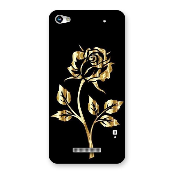 Gold Rose Back Case for Micromax Hue 2