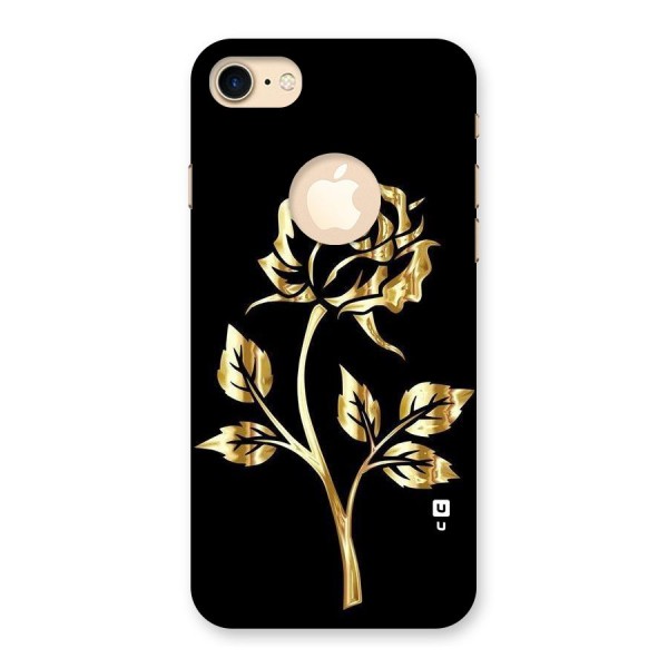 Gold Rose Back Case for iPhone 8 Logo Cut