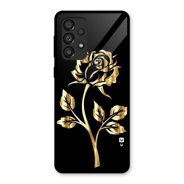 Gold Rose Glass Back Case for Galaxy A33 5G