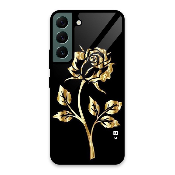 Gold Rose Glass Back Case for Galaxy S22 5G